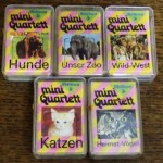 Mini Quartett 5 Spiele gelbrosa