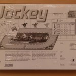 Jockey         Berliner Spielkarten 1973  Autor S. Spencer Kartonrückseite Pferderennen Sammlung Grunau